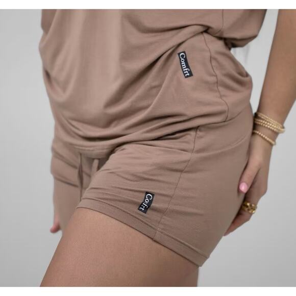 NWOT Comfrt Cloud Lounge Shorts Mocha Large - Picture 1 of 5